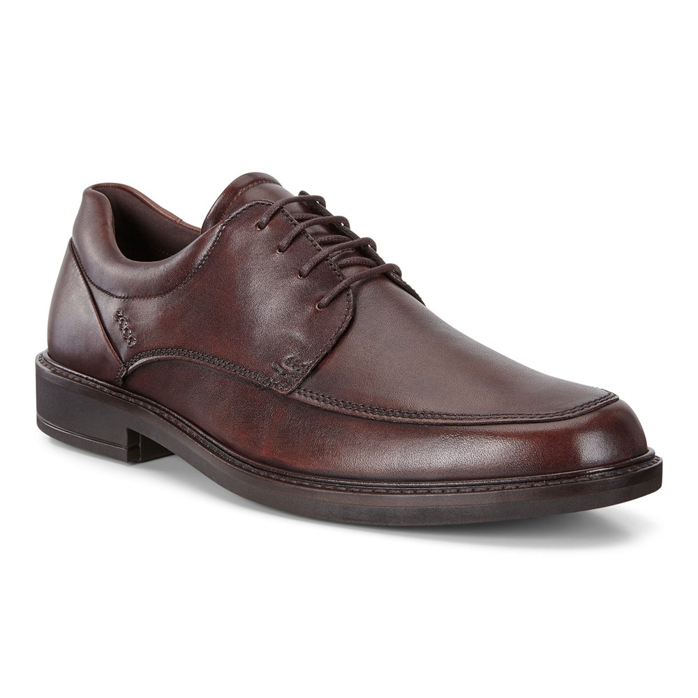 Zapatos De Vestir Hombre - ECCO Holton Apron Toe Tie - Marrom - KZB891027